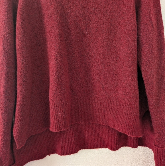 J Crew Red/Burgundy Merino Wool/Alpaca Turtleneck Sweater Long Sleeve Women's S - Picture 7 of 9